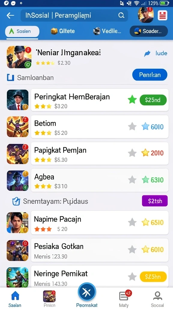peniti4d - Screenshot menunjukkan berbagai pilihan permainan yang tersedia.